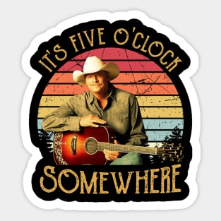 Alan Jackson Livin on Love and Country Tunes Sticker